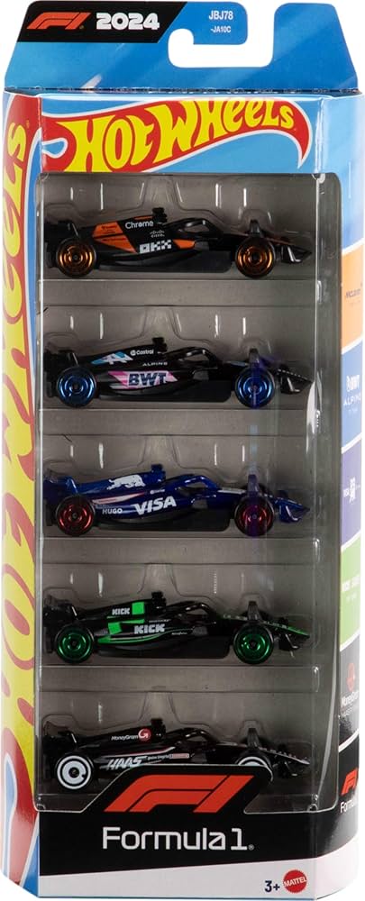 Amazon.com: Hot Wheels Toy Cars Formula 1 5-Pack, Set of 5 1:64