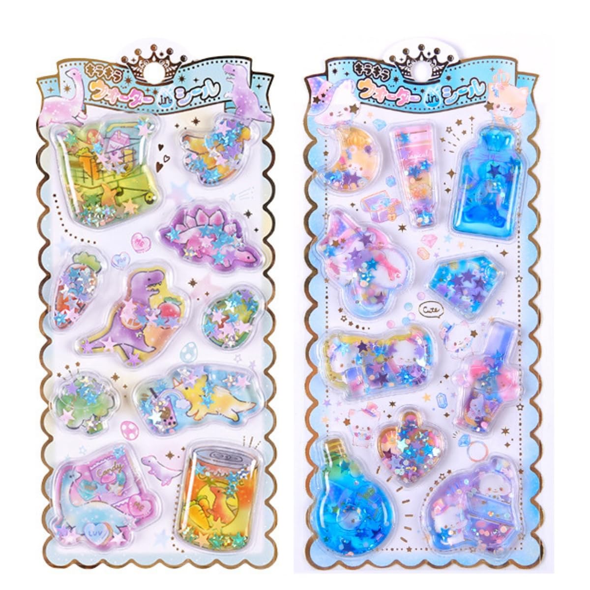 Amazon | [YUKIRA] かわいい キラキラ ウォーターシール 女の子 手帳