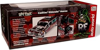 Amazon.com: Auto World 1959 Cadillac Eldorado Hearse Rat Fink 1:18