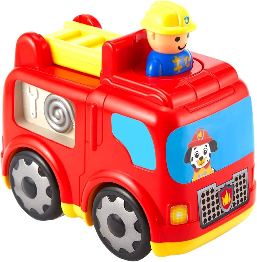 Amazon.com: Kidoozie Press 'N Zoom Fire Engine : Toys & Games