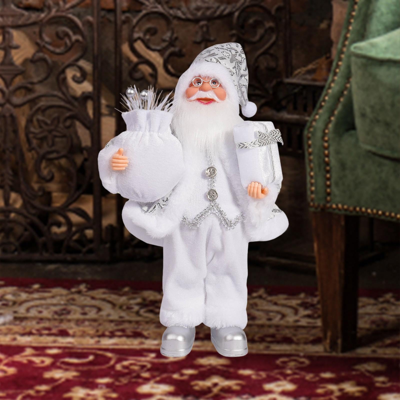 Amazon.co.jp: Yajuyi クリスマスサンタの置物、人形アクセサリー