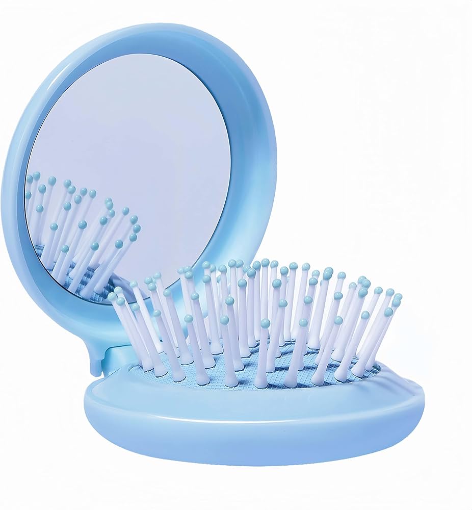 Amazon.com : Arthaxi Travel Hairbrush and Mirror Set for Women