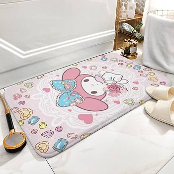 Amazon｜マイメロディ バスマット 速乾 洗える お風呂マット 滑り止め
