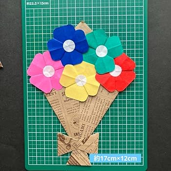 Amazon.co.jp: 折り紙 花 花束 ブーケ 卒園 卒業 入園 入学 お祝い