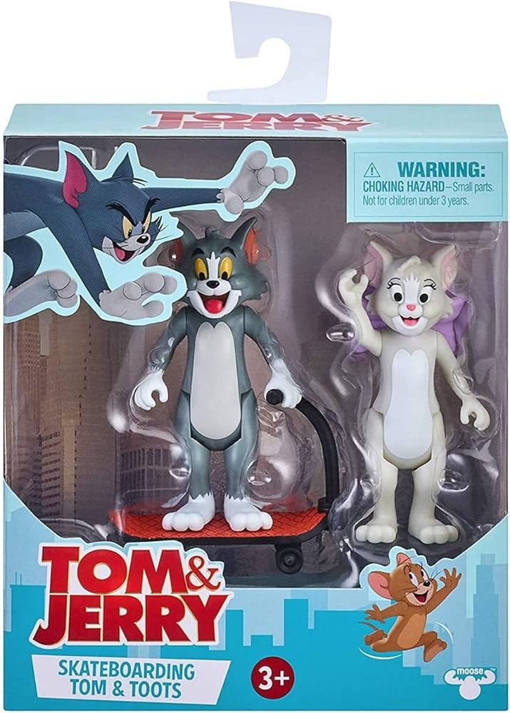 Amazon.com: Tom & Jerry Figure 2-Packs: Skateboarding Tom & Toots
