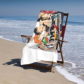 Amazon｜ハイキュー!! バスタオル マイクロファイバー 吸水 速乾 耐久