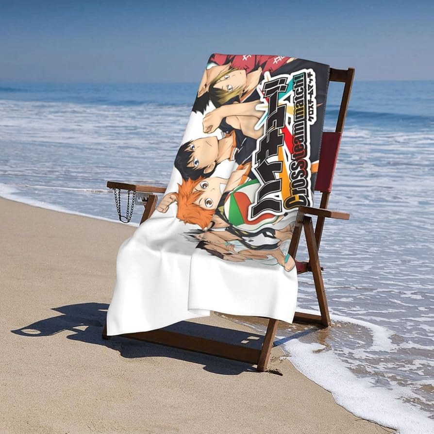 Amazon｜ハイキュー!! バスタオル マイクロファイバー 吸水 速乾 耐久