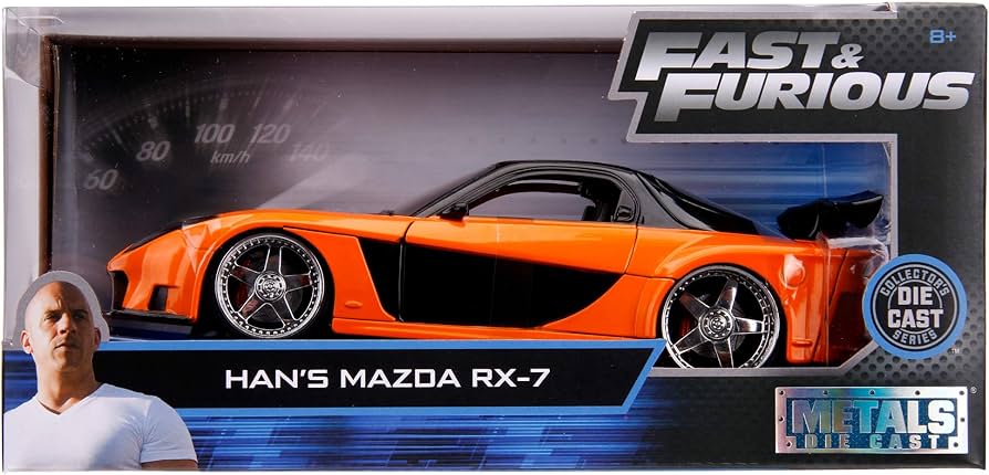 Amazon.com: Jada Toys Fast & Furious Mazda RX-7 1:24 Scale Die