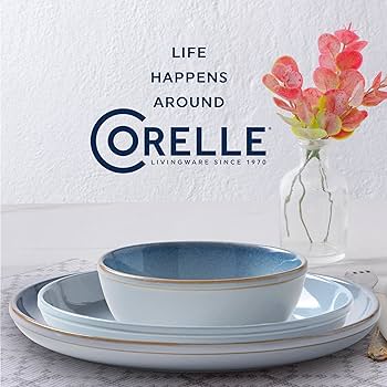 Amazon.com | Corelle Stoneware Dinnerware Set, Handmade Reactive