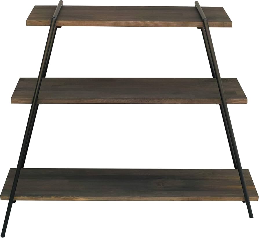 Amazon｜アイアンラック 3段 見せる収納 天然木 パイン材 鉄脚