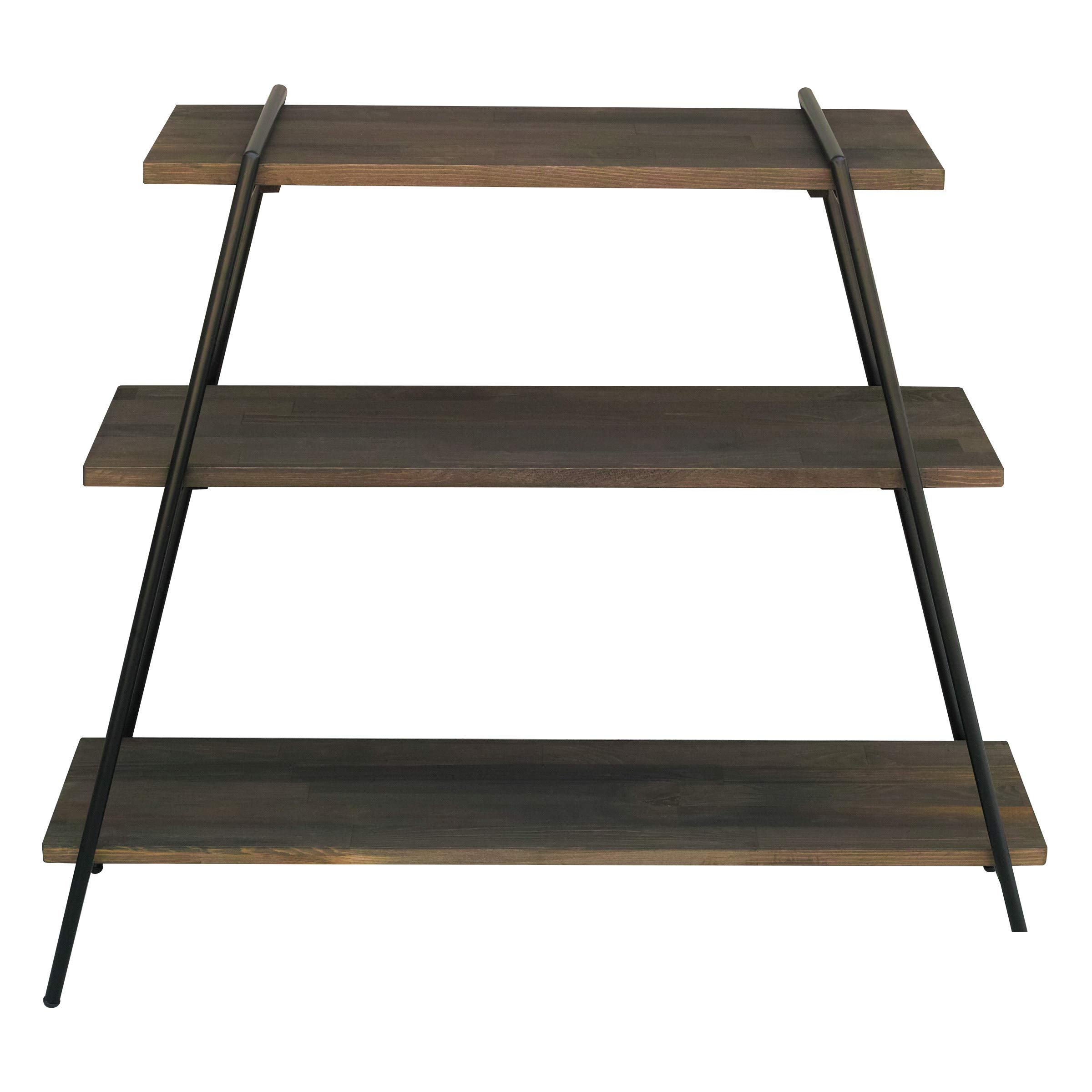 Amazon｜アイアンラック 3段 見せる収納 天然木 パイン材 鉄脚