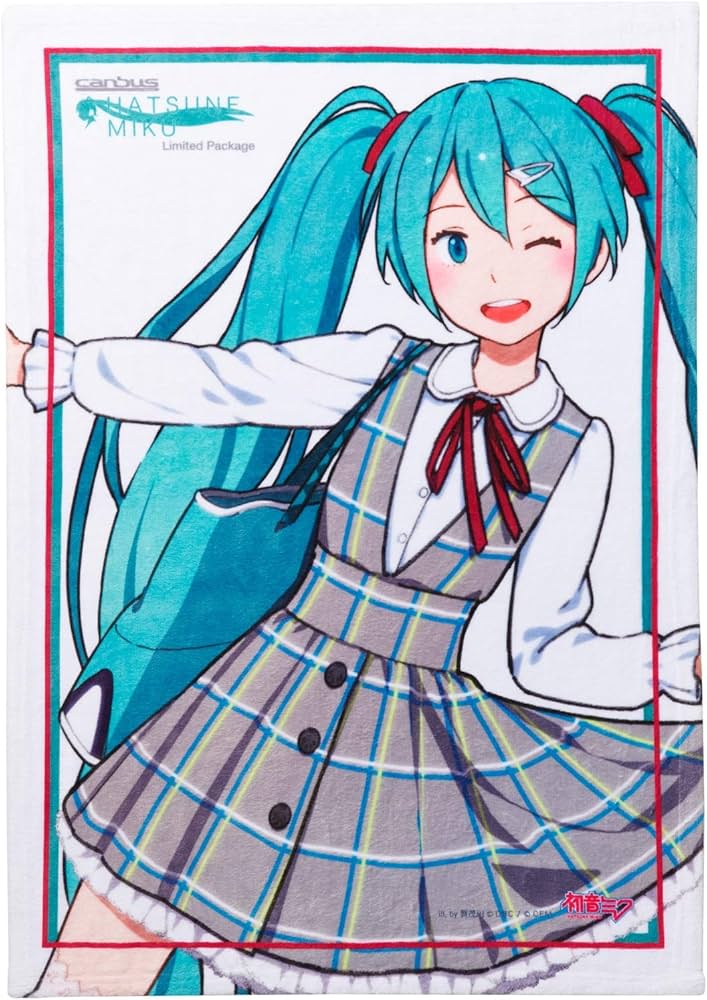 Amazon｜ダイハツ 初音ミク ブランケット 等身大 ワンピース ひざ掛け