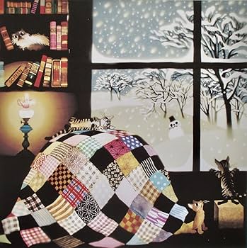 Amazon.co.jp: 藤城清治「こたつと猫」 画集画 A4額入り : ホーム