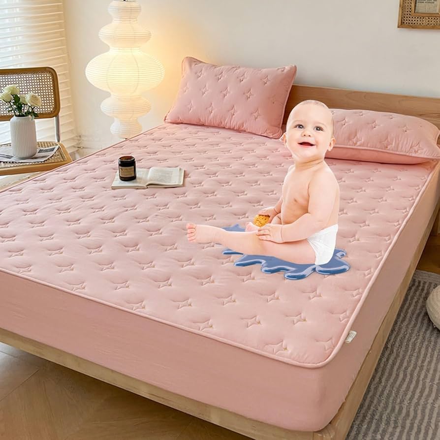 Amazon｜ボックスシーツ クイーンサイズ - 防水フィットベッドシーツ