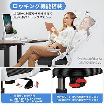 Amazon.co.jp: HLIFE オフィスチェア デスクチェア 人間工学