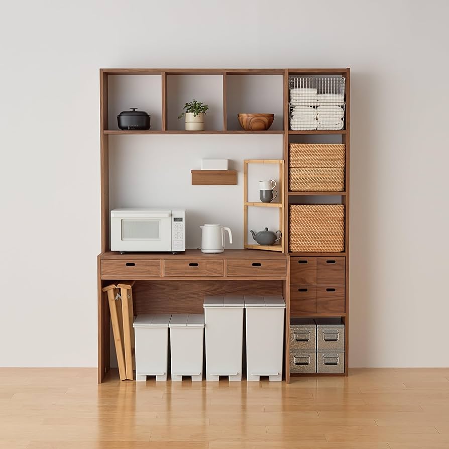 Amazon｜無印良品 スタッキングシェルフ カウンター 3列