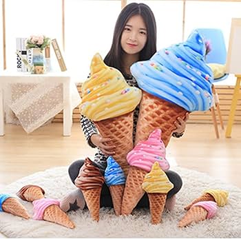 Amazon.co.jp: コーンぬいぐるみ ソフトクリームぬいぐるみ アイスタ