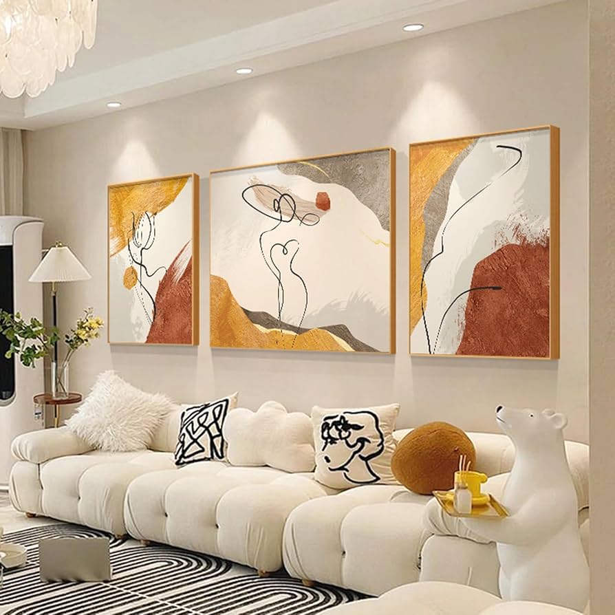 Amazon.co.jp: アートパネル 北欧 抽象 幾何 3枚セット飾り絵 ポスター