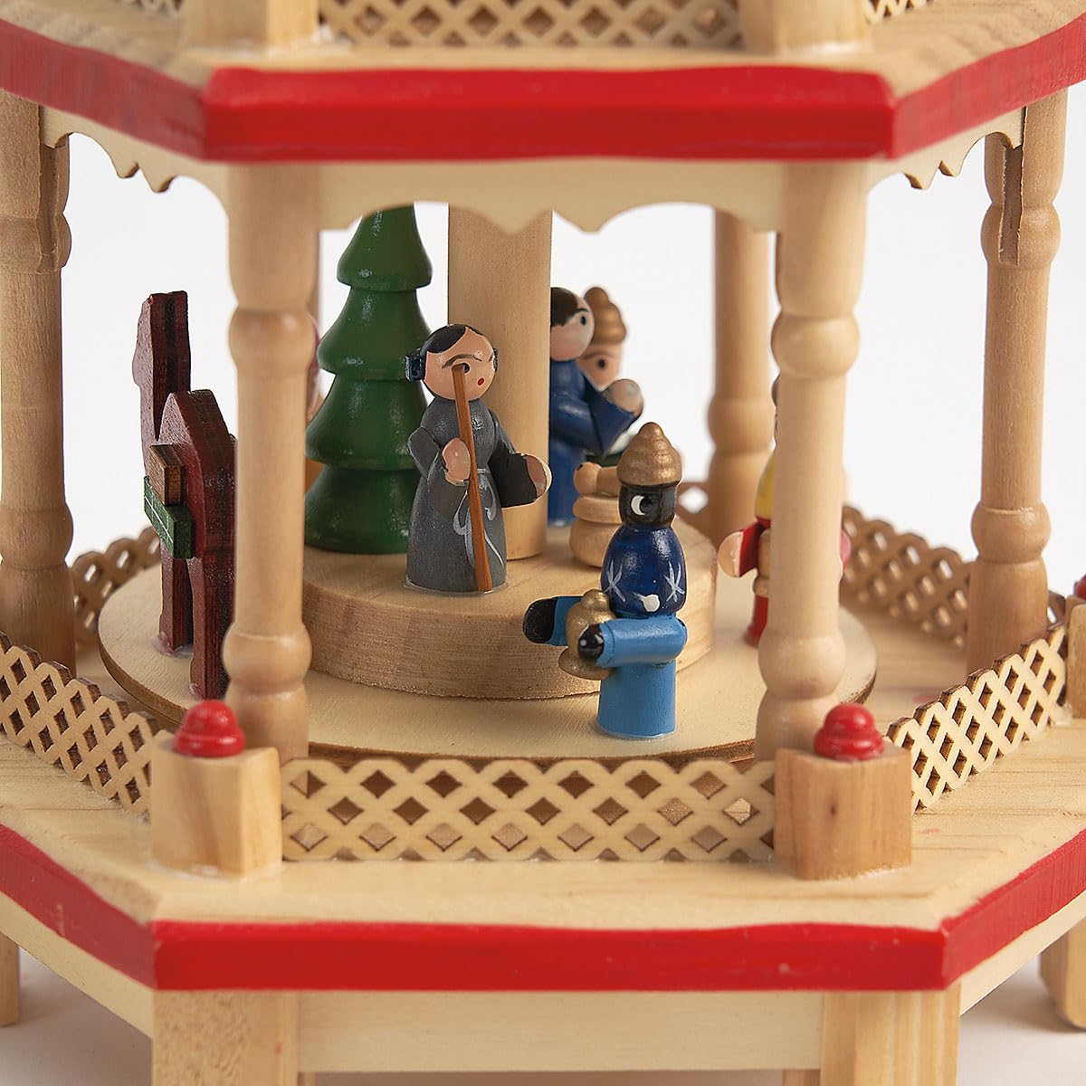 Amazon｜ドイツ クリスマス ピラミッド 17インチ 回転 キリスト降誕