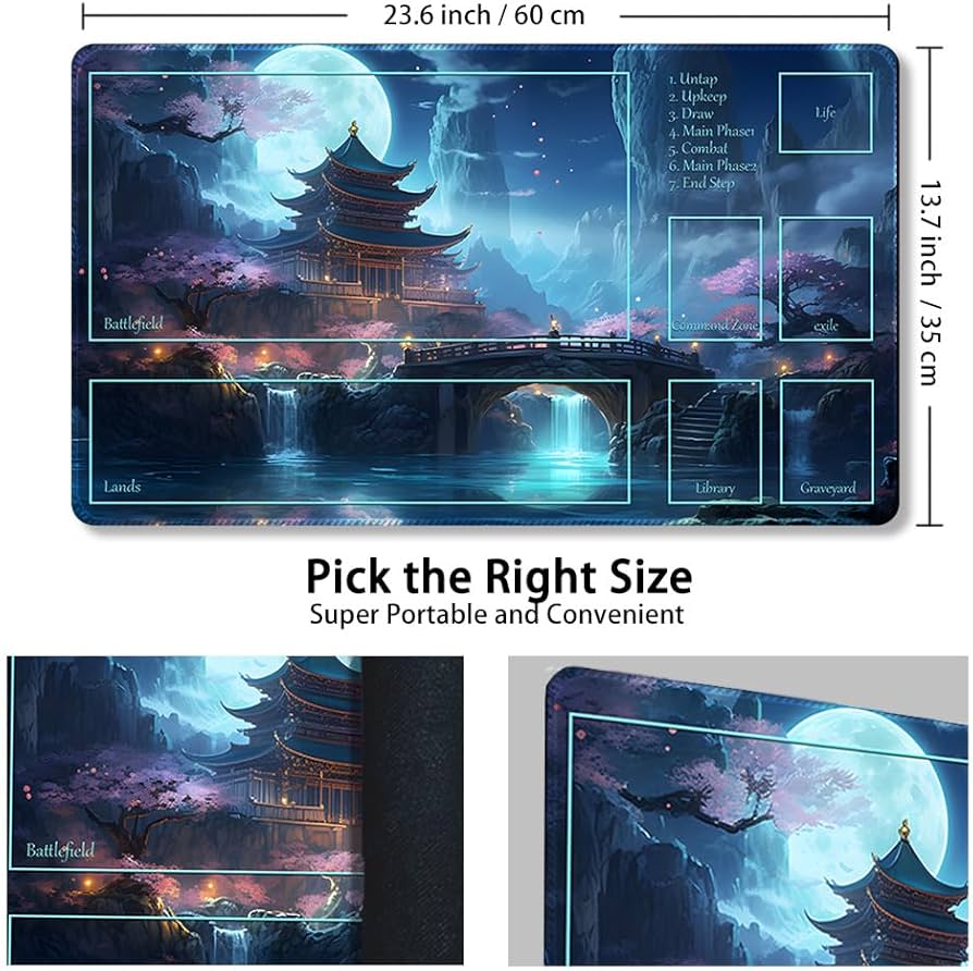 Amazon.com: DAUXID Premium Stitched MTG Playmat with Zones and Non
