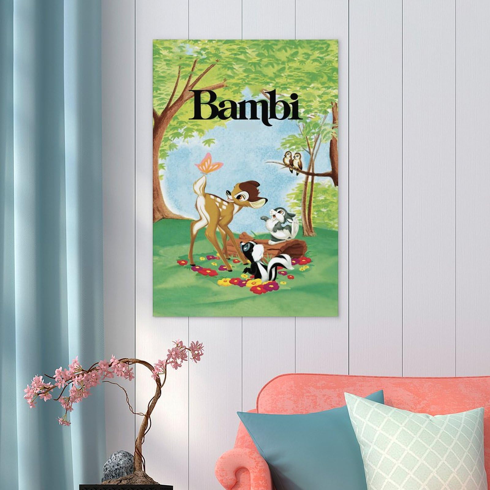 Amazon.co.jp: バンビ ポスター 絵画 インテリア 壁紙用 壁紙 アート