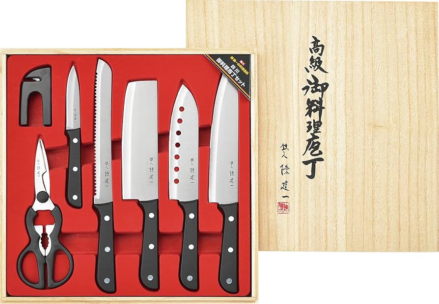 Amazon.co.jp: タマハシ(Tamahashi) 陳建一 包丁 7点セット 三徳包丁
