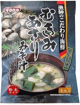 Amazon | トーノー むきみあさりみそ汁 28g(7g×4袋)×5個 | トーノー