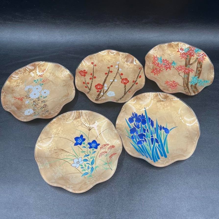 Amazon.co.jp: 453-6 たち吉銘々皿 検 梅菊紅葉光琳蒔絵レトロ飾皿