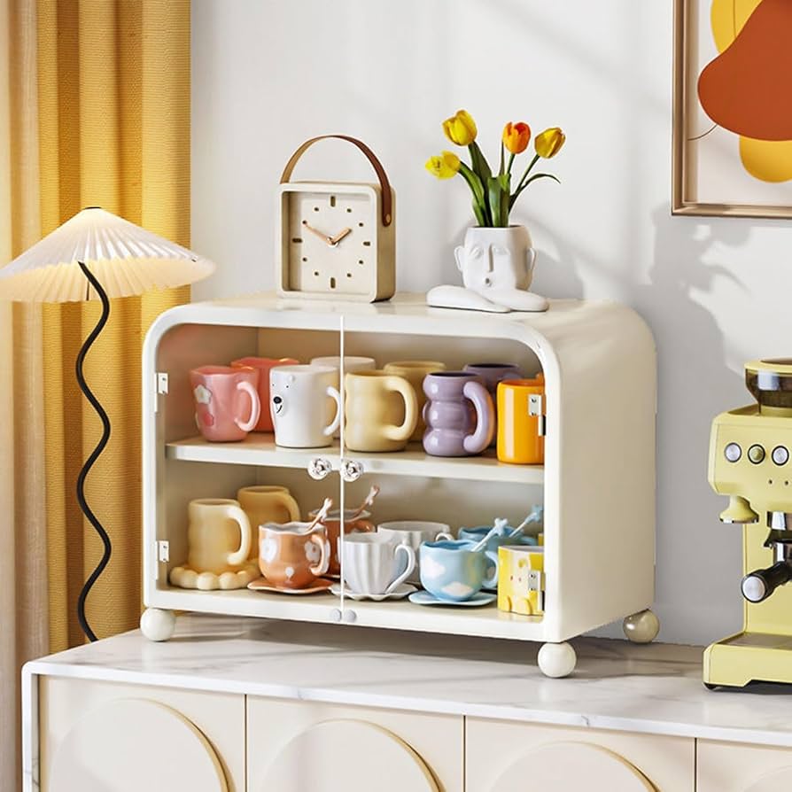 Amazon｜カップ収納 カップラック カウンター上収納棚 ミニ 食器棚