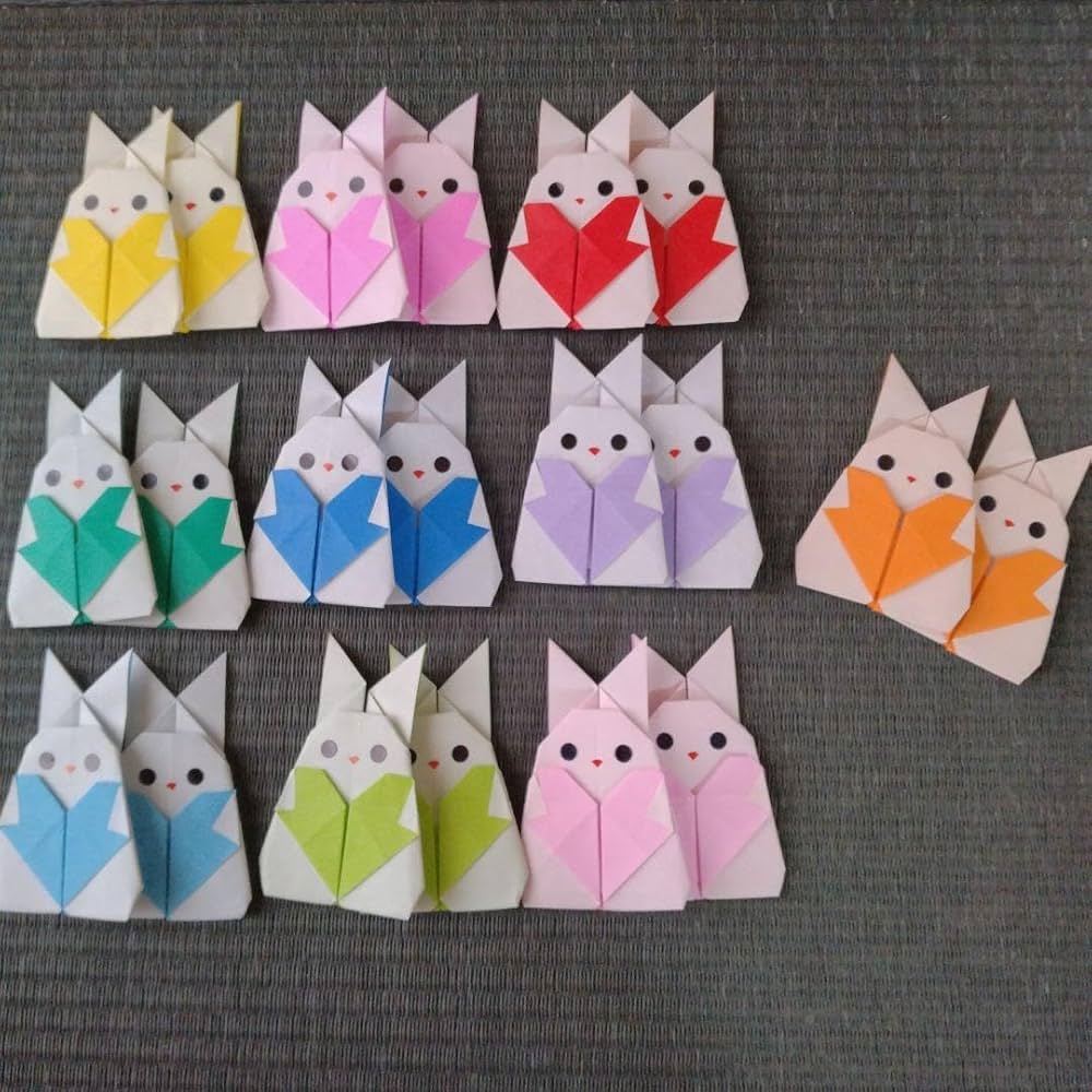 Amazon.co.jp: 折り紙 うさぎ♡ハート 〜バレンタイン〜 : 文房具