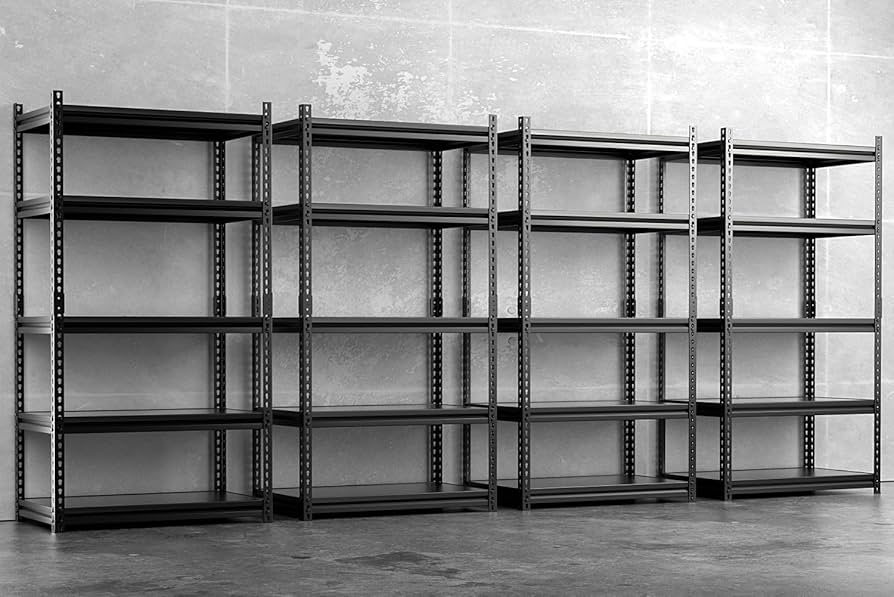 Amazon.co.jp: ZIKEBTUY ガレージ収納棚 調節可能な5段メタル高耐久棚