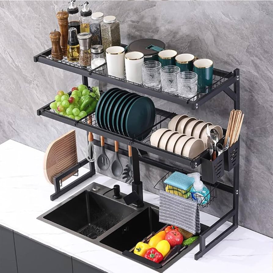 Amazon｜シンク上食器乾燥ラック 食器 ラックシンク上収納ラック