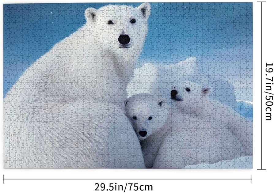 Amazon | シロクマ ペ Polar Bear 人気ジグソーパズル1000ピース木製