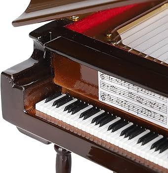 Amazon.co.jp: ドールハウスミニチュアピアノ、スツール付き1:12