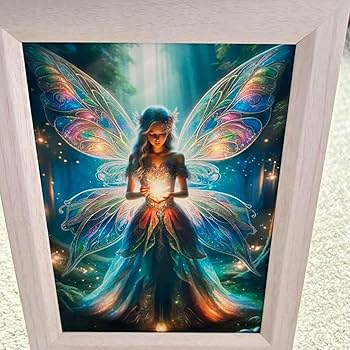Amazon.co.jp: 神秘的な 妖精 の写真 2Lサイズ額付き 絵画 アート