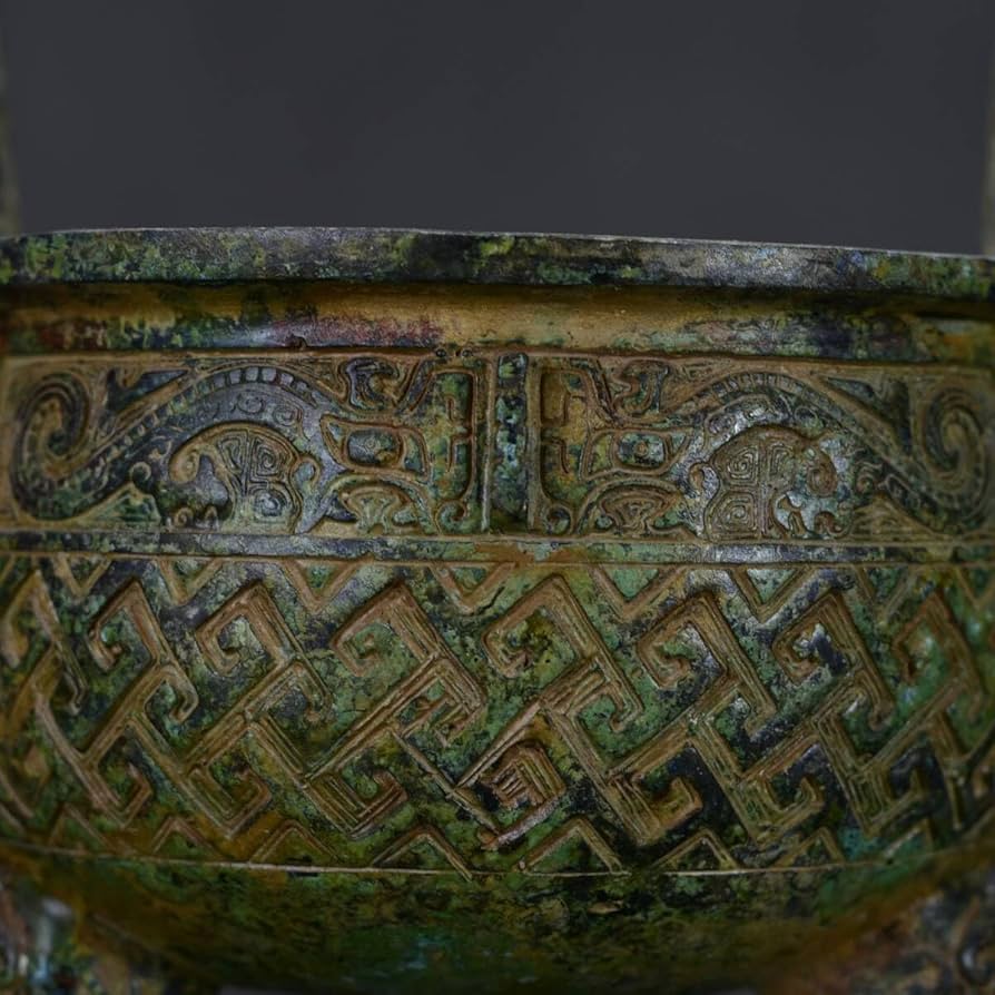 Amazon.co.jp: 蔵出古美術 中国古玩 戰國時期 古銅製 青銅器 銘文三足