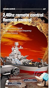 Amazon.com: YounggDiy RC Battleship Model, 2.4G RC Electric High