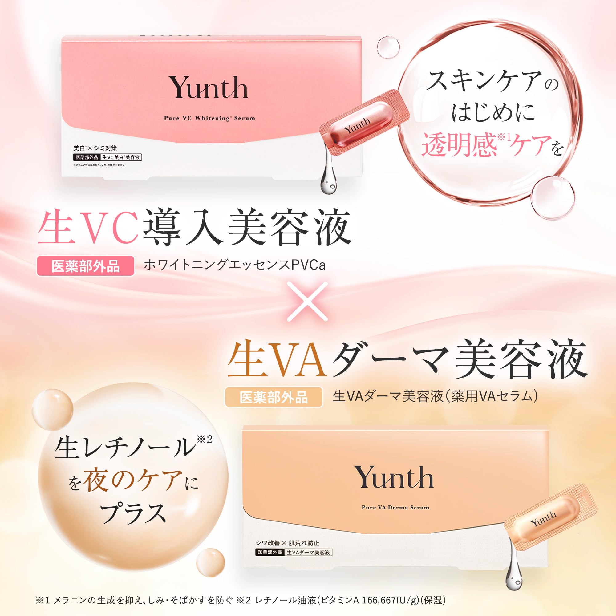 Amazon.co.jp: Yunth Infused Serum + Raw VA Derma Retinol Serum 28