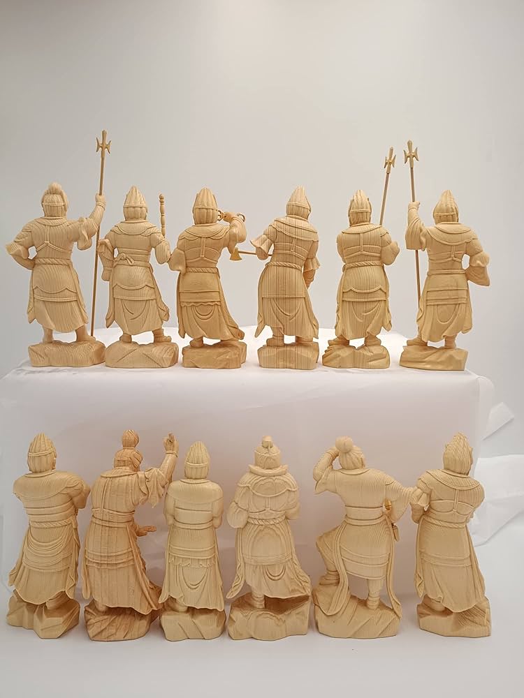 Amazon｜十二神将 仏像 十二体一組 十二干支 木彫り 仏像 縁起仏像