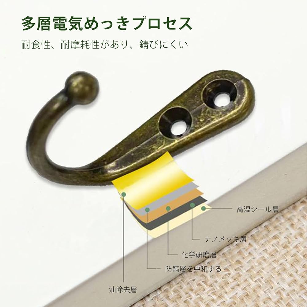 Amazon.co.jp: happykau 壁掛けフック 20個セット 金具 壁付け フック