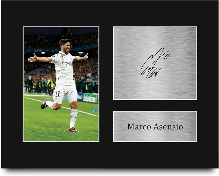 Amazon.com: HWC Trading Marco Asensio Real Madrid Gifts Printed