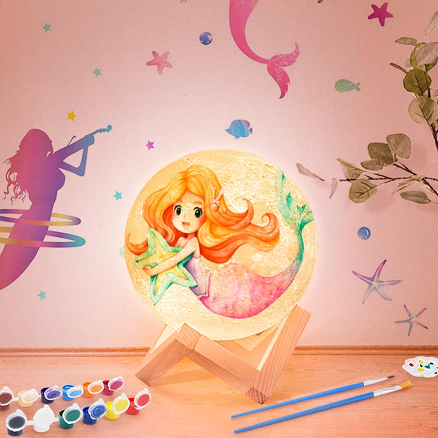 Amazon.co.jp: 16色 充電式ペイント 自分だけのムーンランプキット DIY