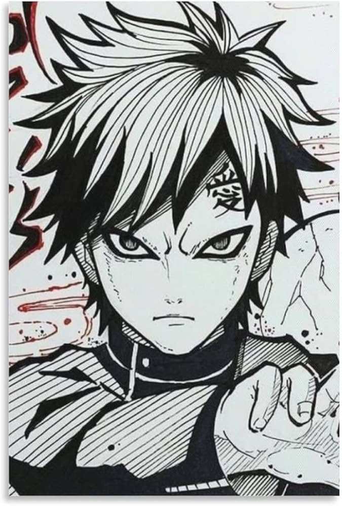 Amazon.co.jp: アニメ NARUTO -ナルト- 我愛羅 キャンバス アート
