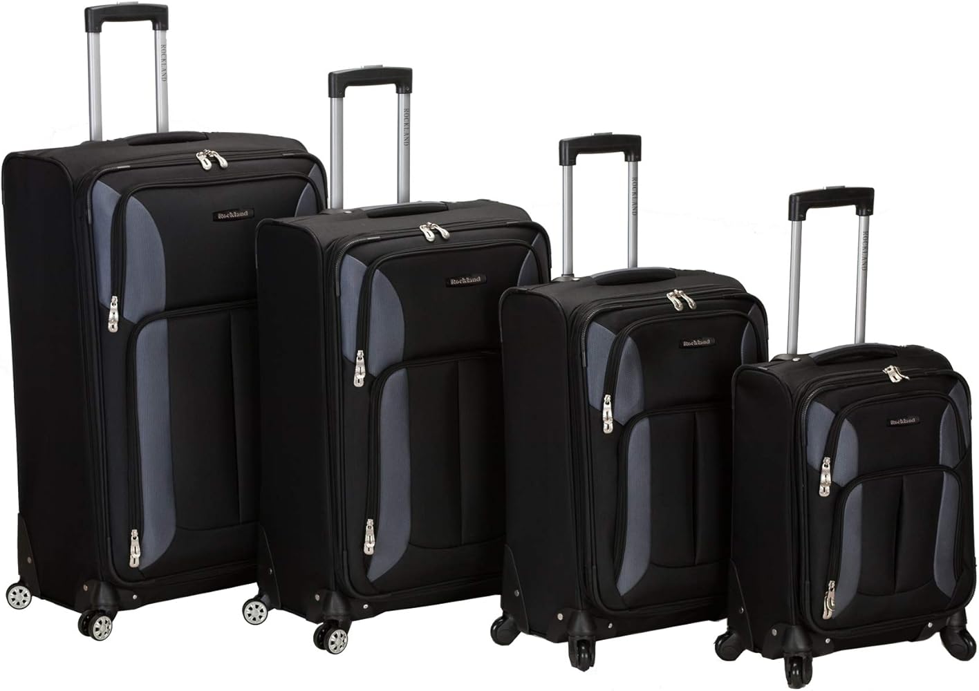 Amazon.com | Rockland Impact Softside Spinner Wheel Luggage Set