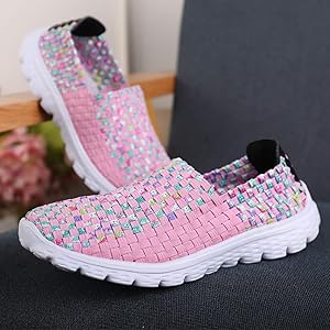 Amazon | [KLIAN] 超軽量 編み込み ゴムメッシュ編み スニーカー