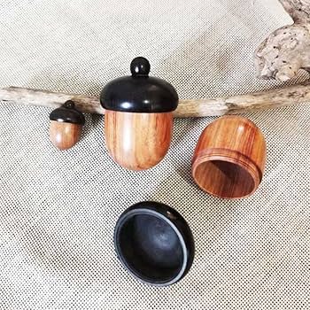 Amazon.co.jp: GIZMAC 木製トラベルピルケース どんぐりナットボックス