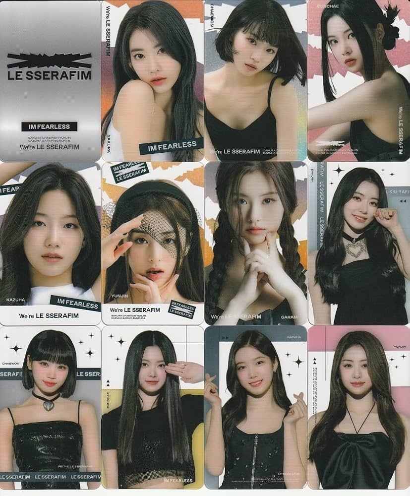 Amazon.co.jp: New！□LE SSERAFIMルセラフィム□写真付透明カード25枚