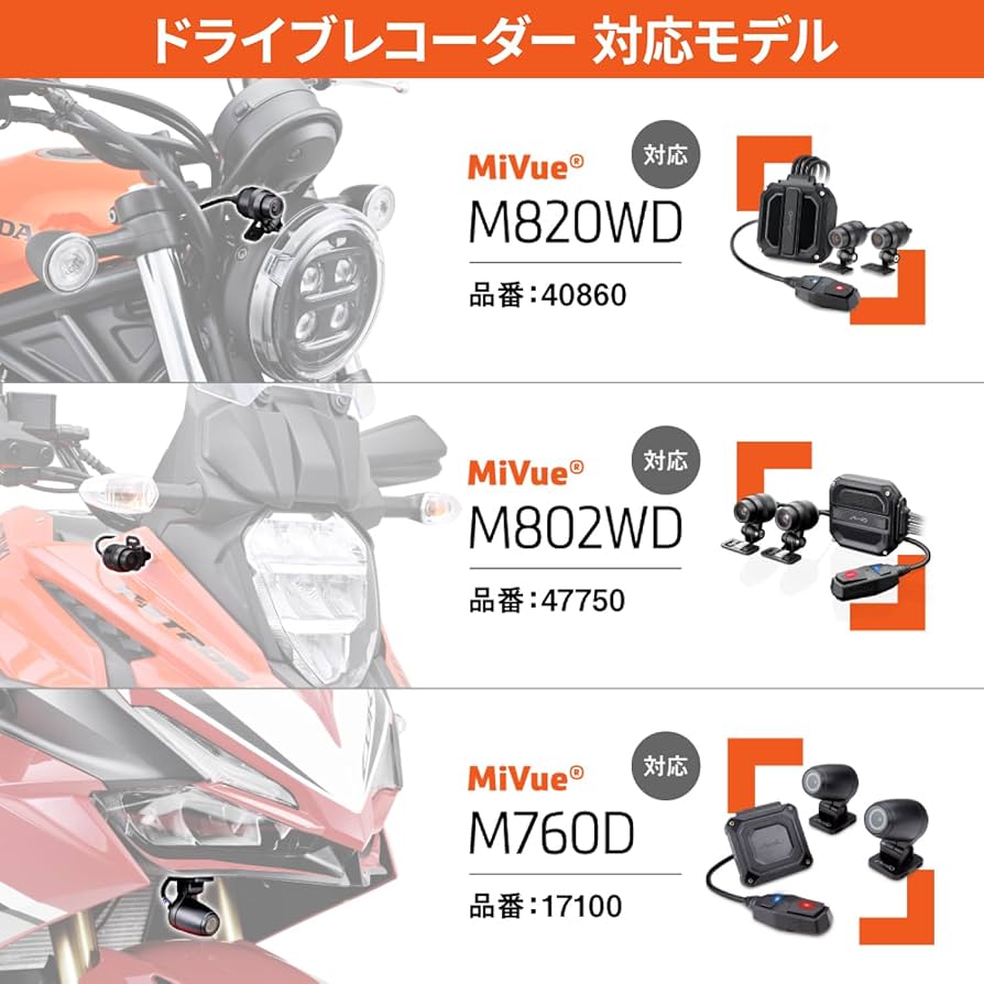 Amazon | デイトナ(Daytona) バイク ドラレコ M820WD/M802WD/M760D用