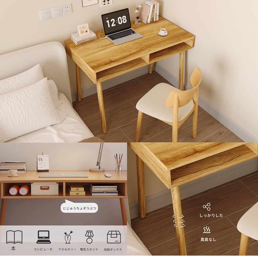 Amazon | ZXD 幅100cmデスク パソコンデスク 勉強机 木製 机 PCデスク