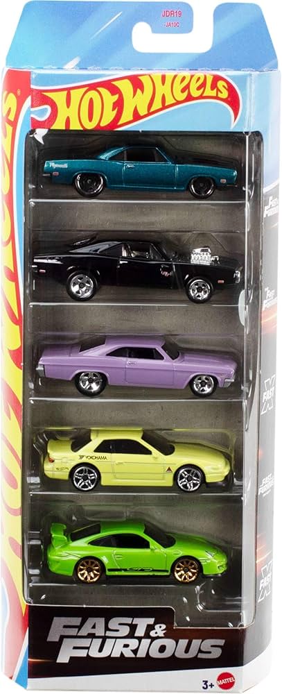 Amazon.com: Hot Wheels Fast & Furious Toy Cars, Set of 5 1:64